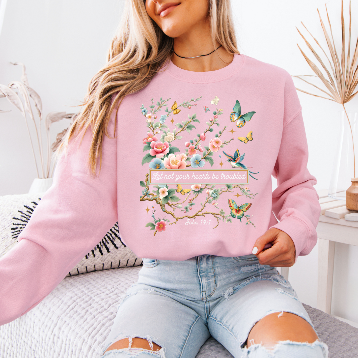 Let Not your Heart be troubled Sweatshirt 📚✨