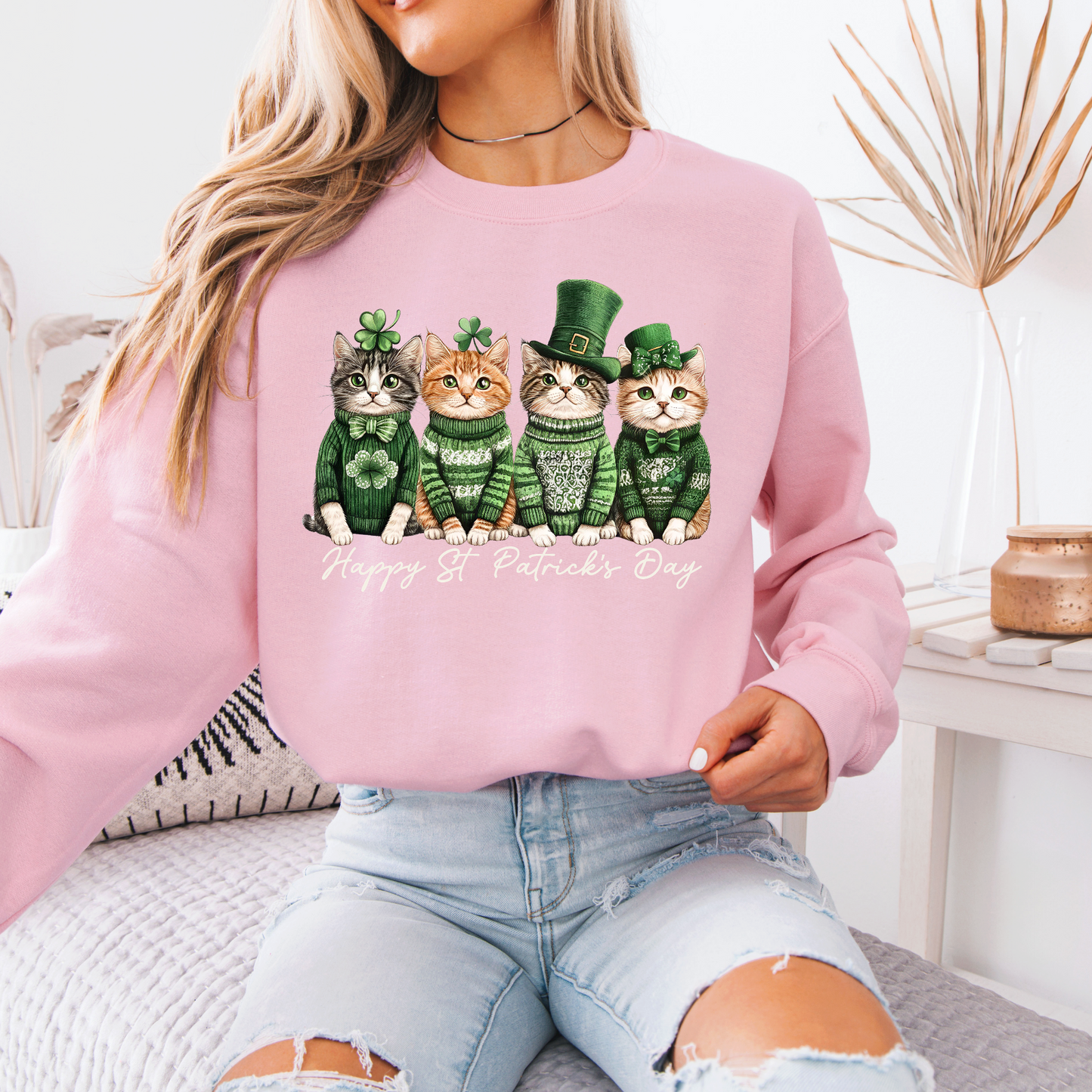 Lucky Cats St. Patrick’s Day Sweatshirt 🍀🐱