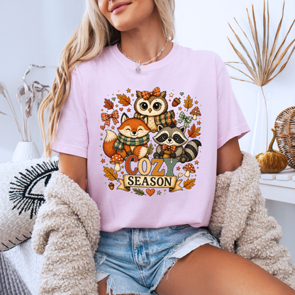 🍂☕ Cozy Season Friends Cotton T-Shirt 🎃✨