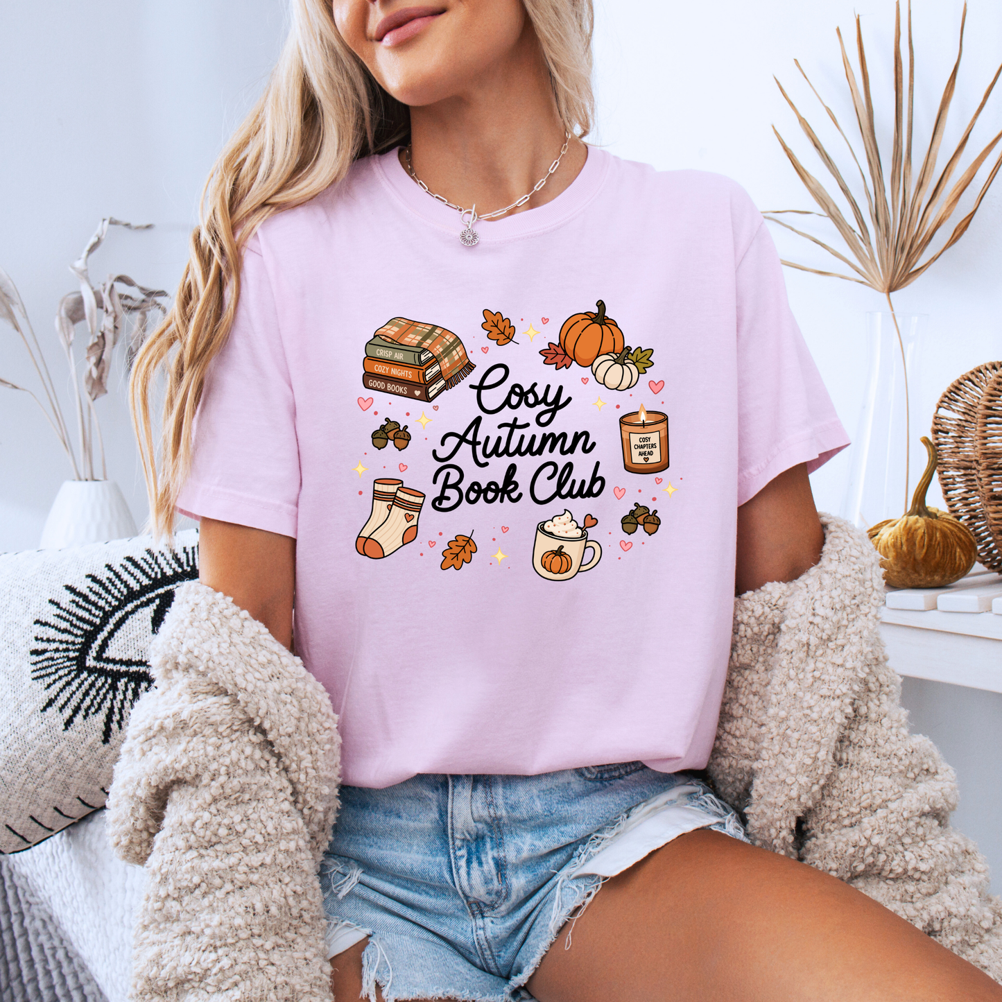 Cosy Autumn Book Club T-Shirt 📚🍂