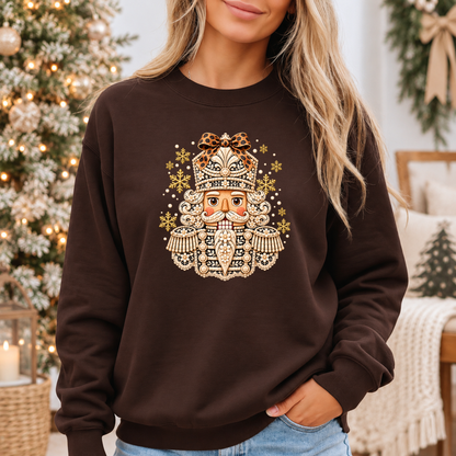 ✨ Golden Bloom Nutcracker❄️ Cosy Christmas Sweatshirt