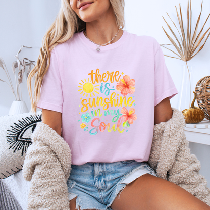 ☀️🌺 There Is Sunshine In My Soul T-Shirt ✨💛