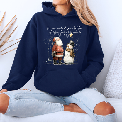 🎅☃️ Santa and Snowman ☃️🎅 Luxuriously Thick Hoodie
