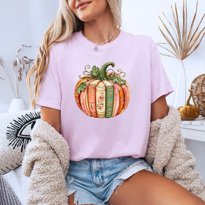 📚 Bookish Pumpkin Autumn T-Shirt 🎃🌸