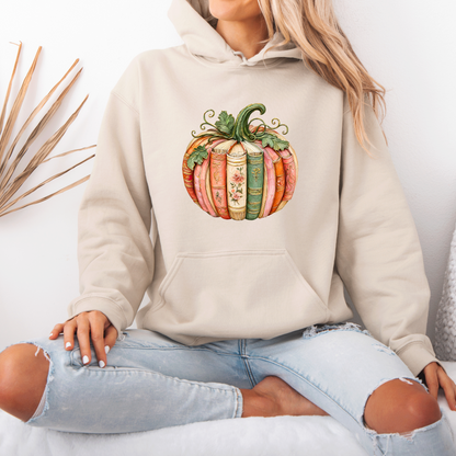 📚 Bookish Pumpkin Autumn Hoodie 🎃🌸