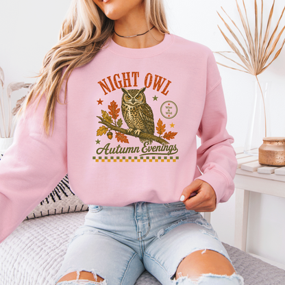 🦉 Night Owl Autumn Evenings Sweatshirt 🍂✨