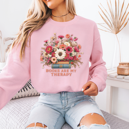 Books Are My Therapy📚🌸 Sweatshirt