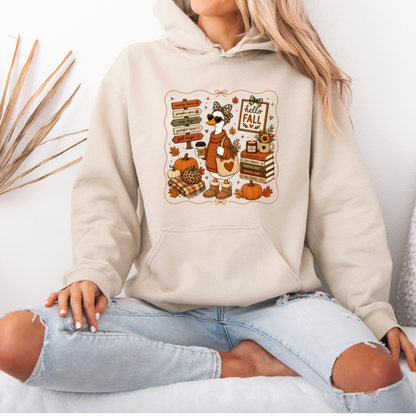 Hello Fall Goose Hoodie 🍂🪿