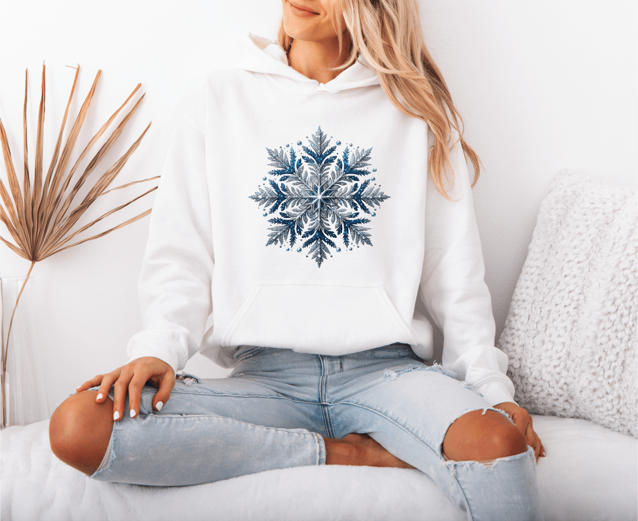 Snowflake Flurry Oversized Hoodie