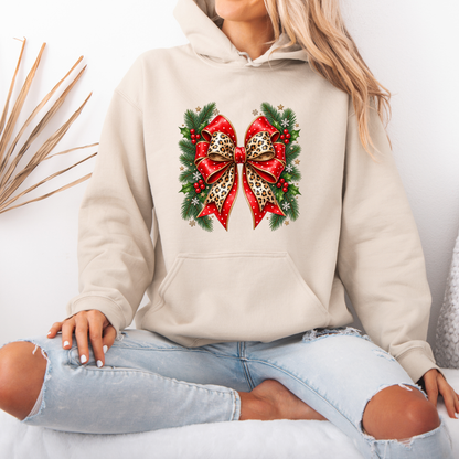 Wildly Merry Christmas Bow 🎀🎄  Premium Christmas Hoodie
