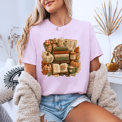 🍂📚 Autumn Stories & Cozy Chapters T-Shirt 🎃☕