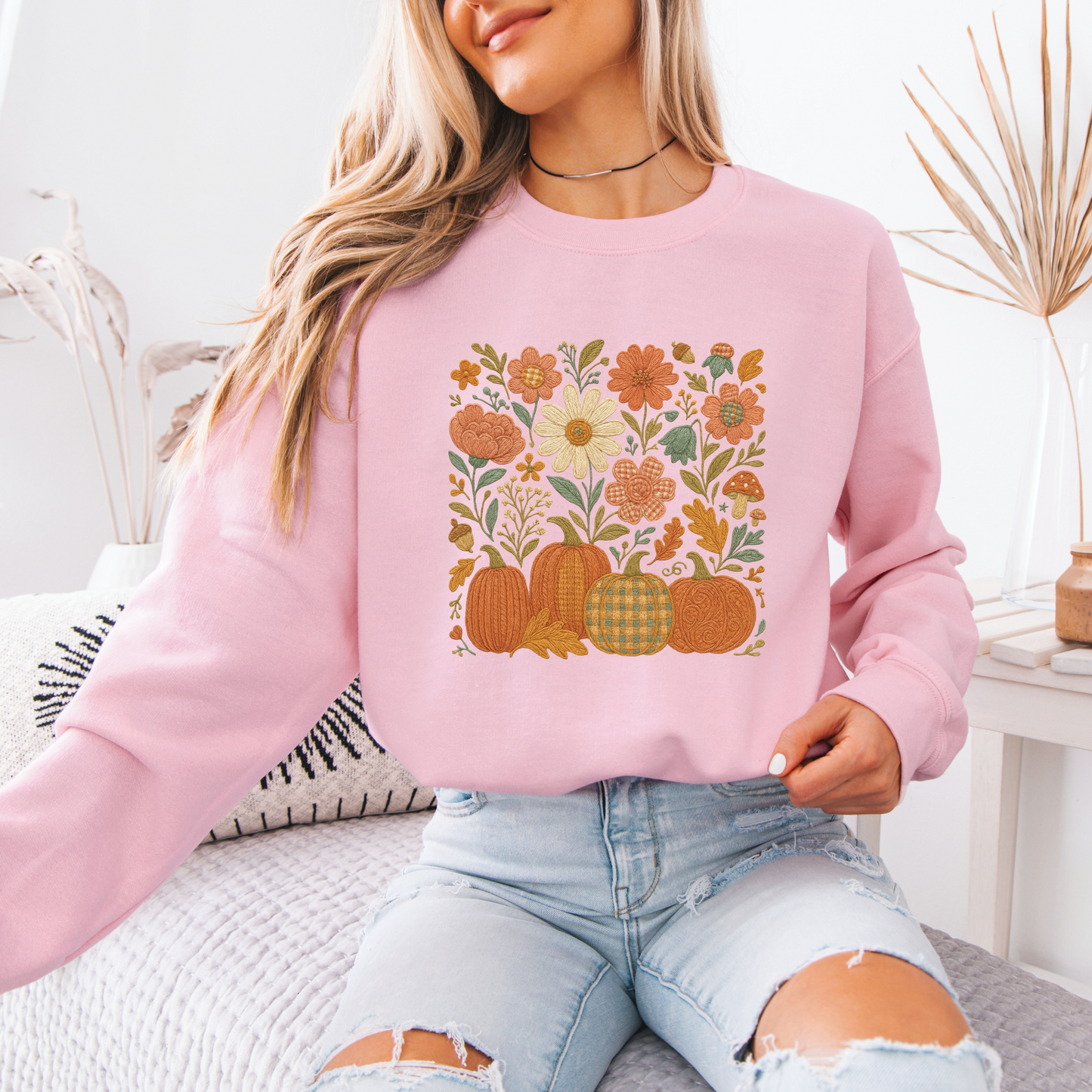 Harvest Stitch Garden Organic Cotton Crewneck Sweatshirt