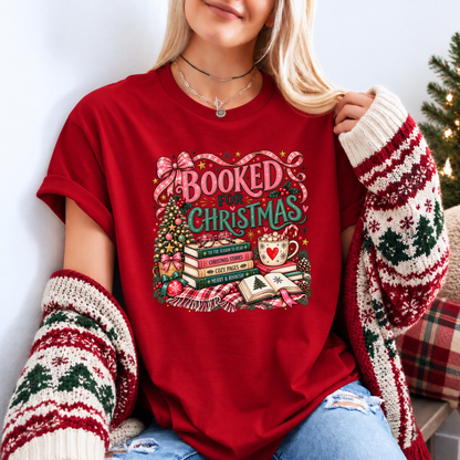 Booked for a Cosy Christmas 🎀📚🎄 Organic Cotton Christmas T-Shirt