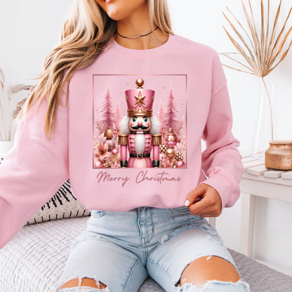 🎀 Pink Nutcracker Christmas 🎄 Organic Cotton Sweatshirt
