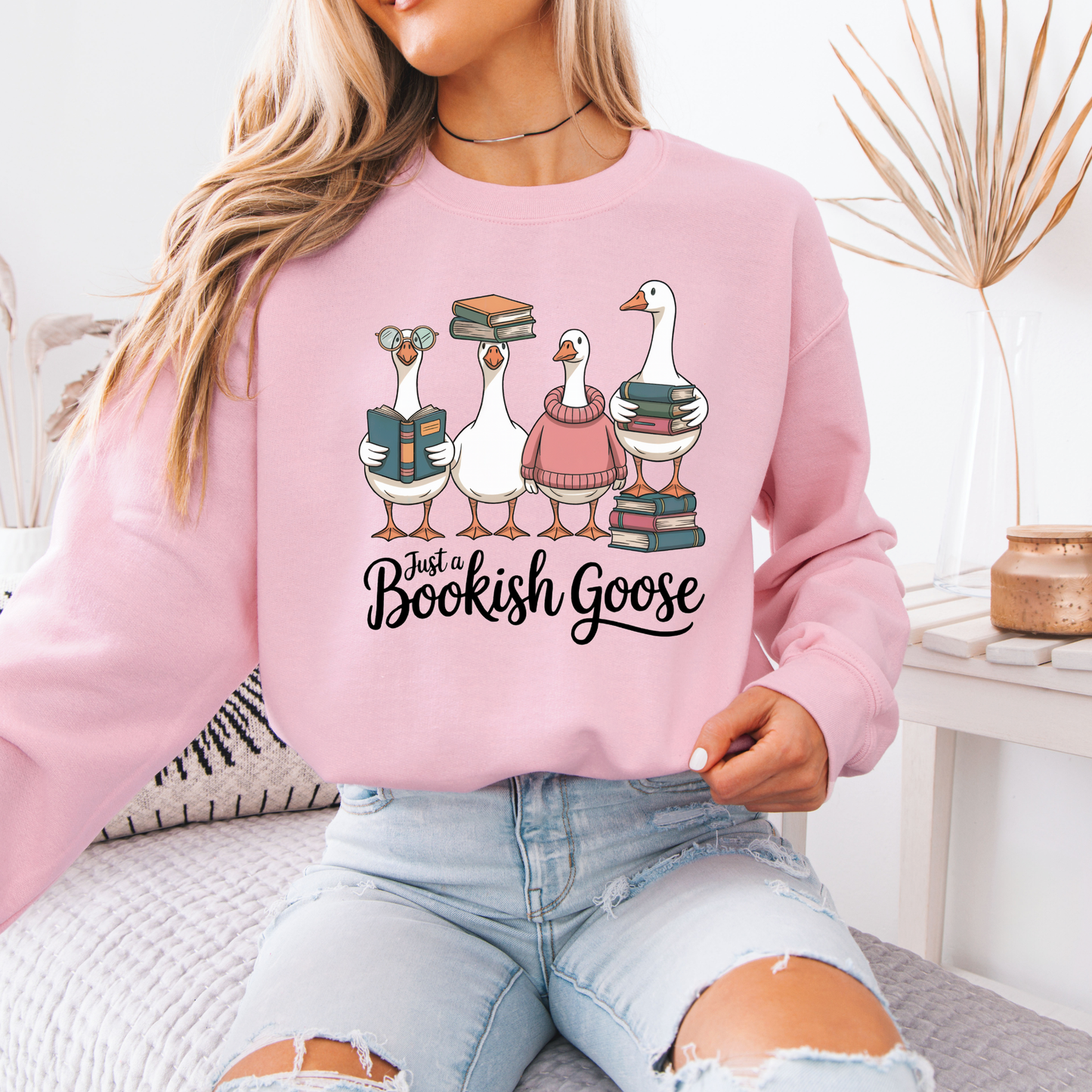 📚 Just a Bookish Goose 🪿 Organic Cotton Sweatshirt