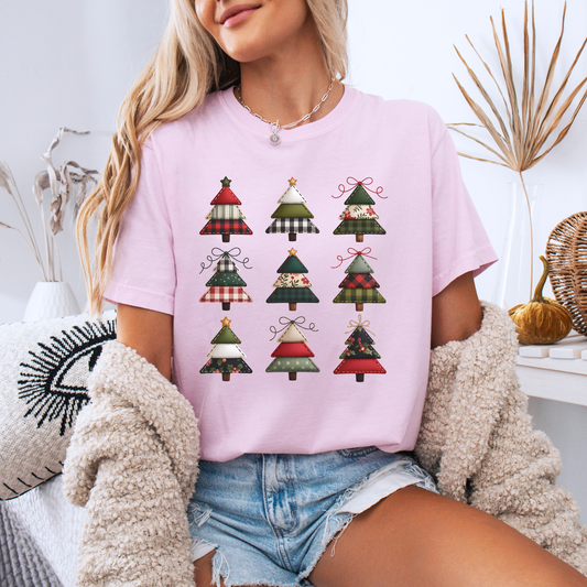🪡🌲 Stitched Christmas Trees 💚 100% Organic Cotton T-Shirt