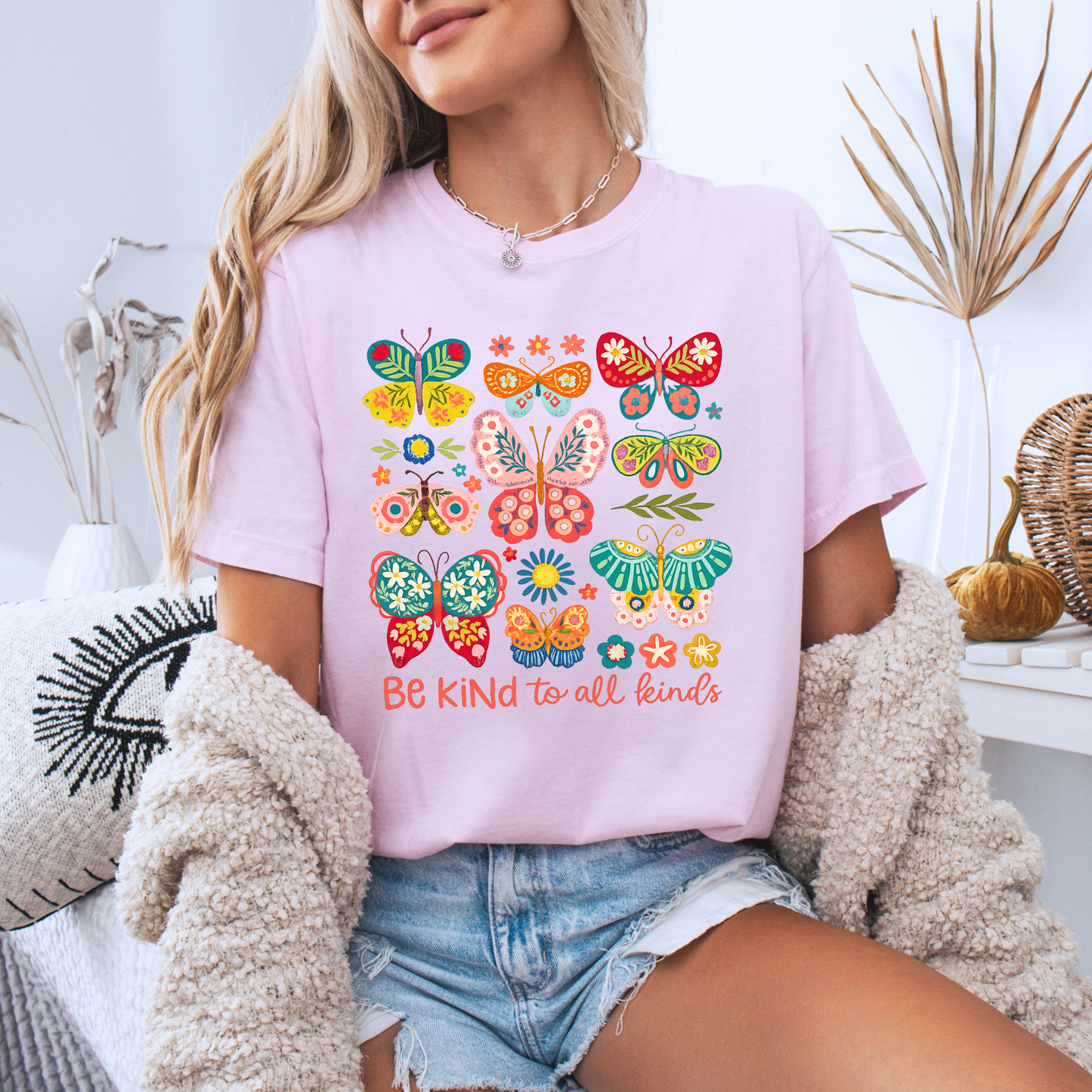 🦋 Colorful Butterflies 🦋✨ 100% Organic Cotton T-Shirt