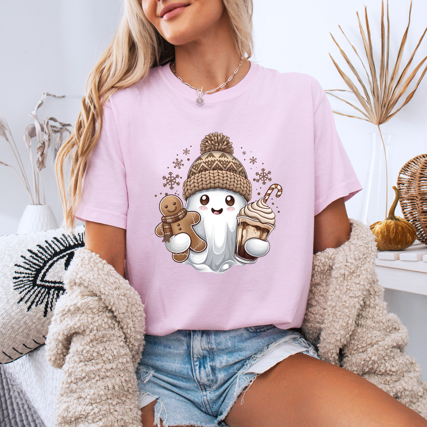 👻 Gingerbread Ghost 🎄 100% Organic Cotton T-Shirt