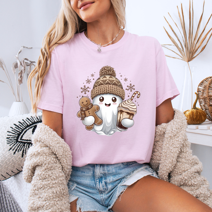👻 Gingerbread Ghost 🎄 100% Organic Cotton T-Shirt