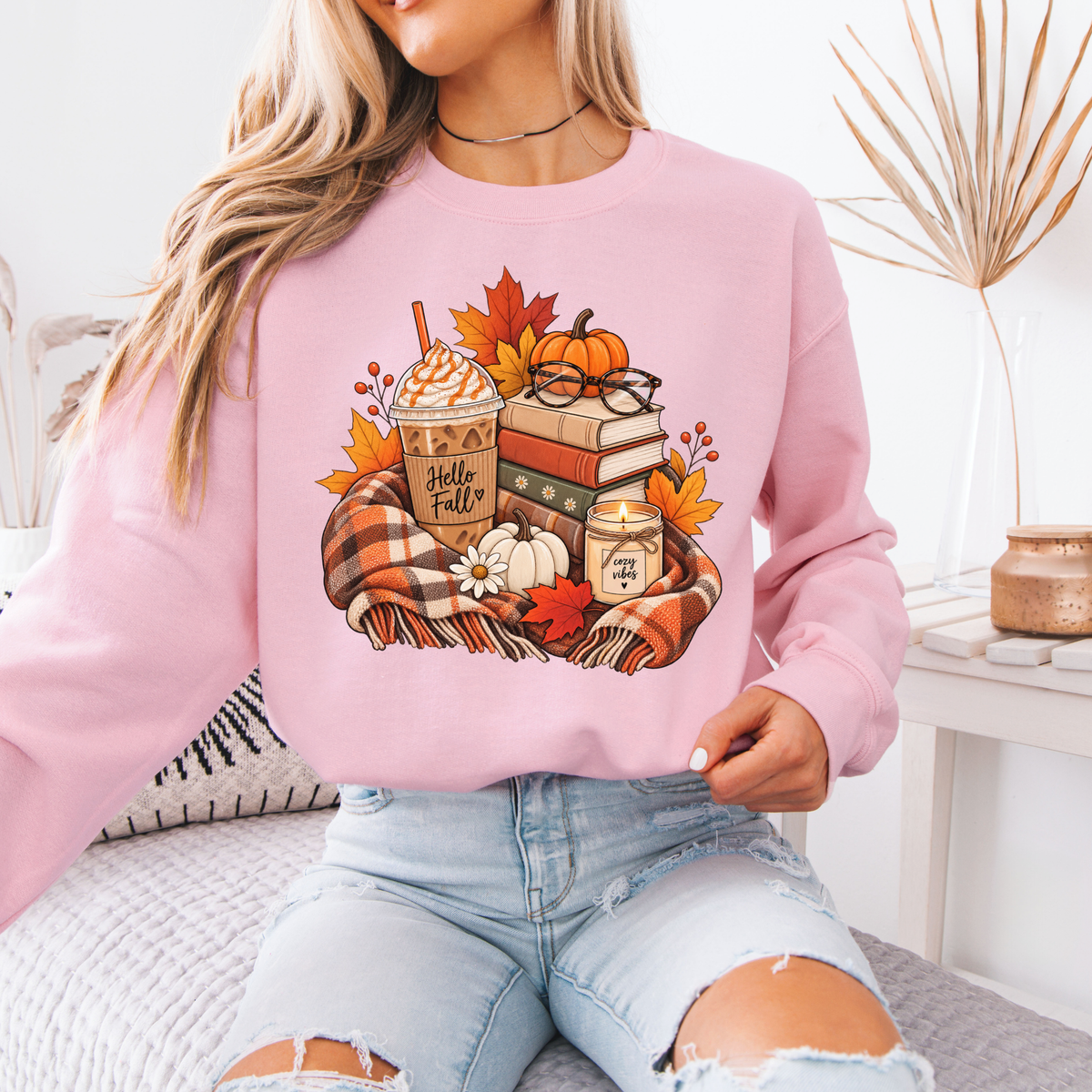 🍂📚 Hello Fall Bookish Soft Sweatshirt ☕✨
