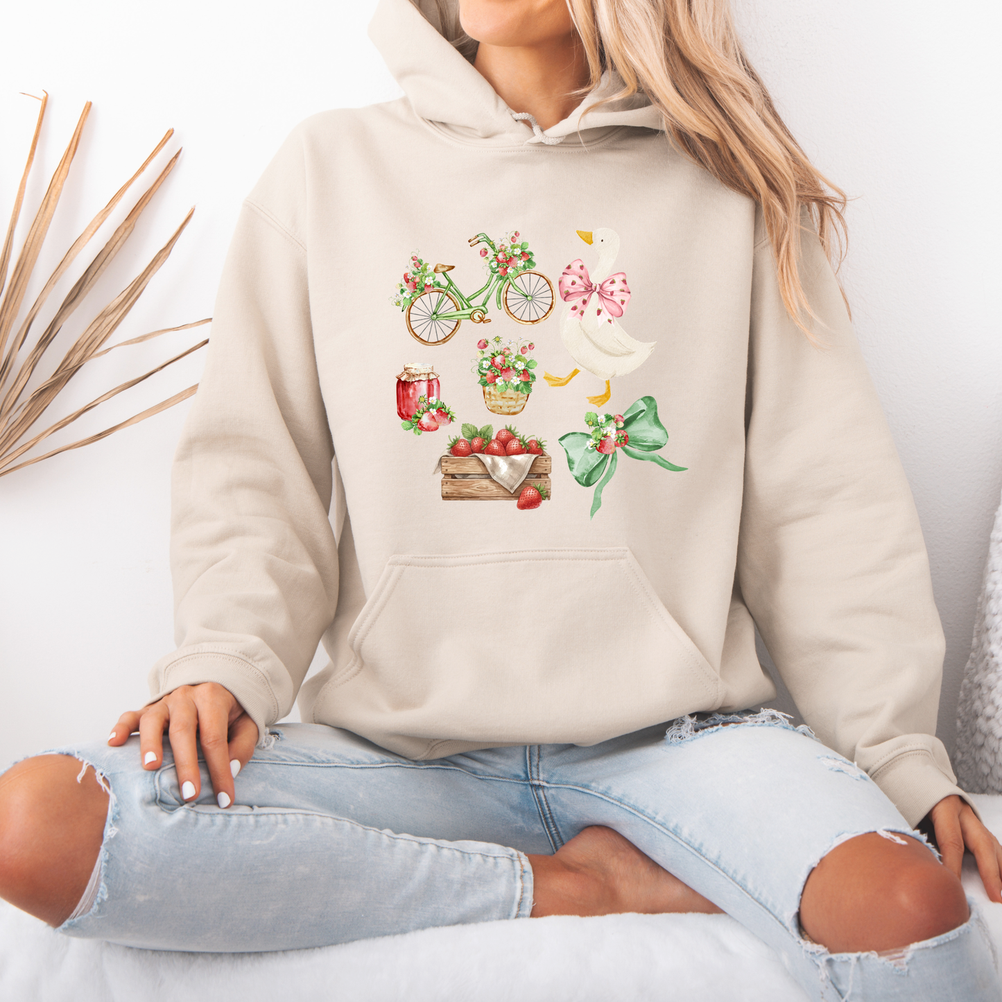 Strawberry Goose Cottage 🍓🪿 Luxuriously Thick Hoodie