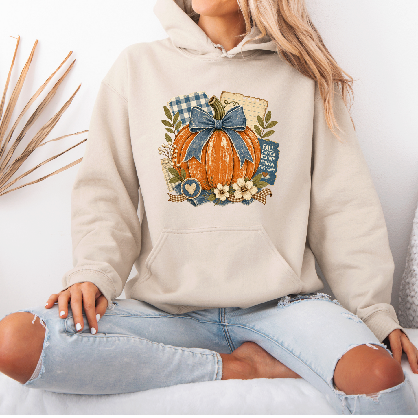 Fall Sweater Weather Pumpkin Hoodie 🎃🍂