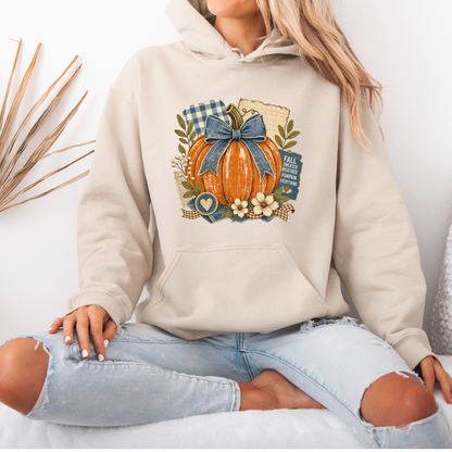 Fall Sweater Weather Pumpkin Hoodie 🎃🍂
