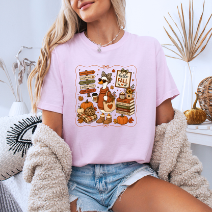 Hello Fall Goose T-Shirt 🍂🪿
