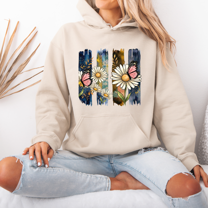 Midnight Daisy Butterfly 🌙🦋 Luxuriously Thick Hoodie