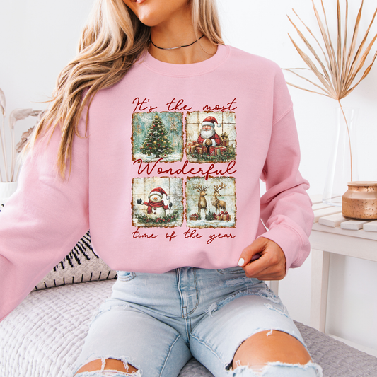 🎄 Vintage Christmas Magic ✨ Organic Cotton Sweatshirt