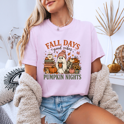 Fall Days & Pumpkin Nights Ghost T-Shirt 👻🎃🍂