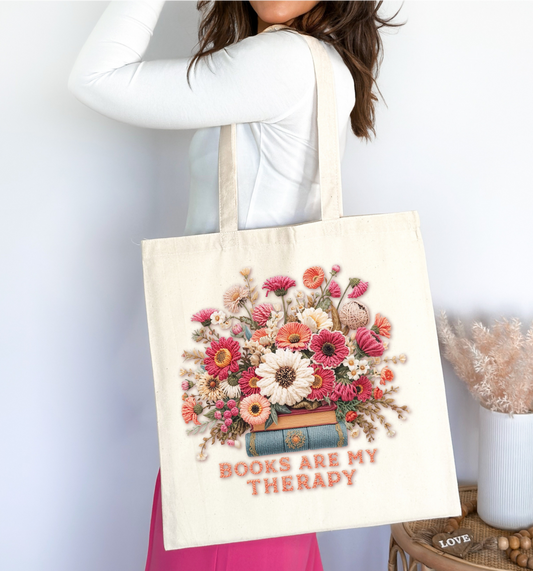 🌷 Floral Book Lover Tote