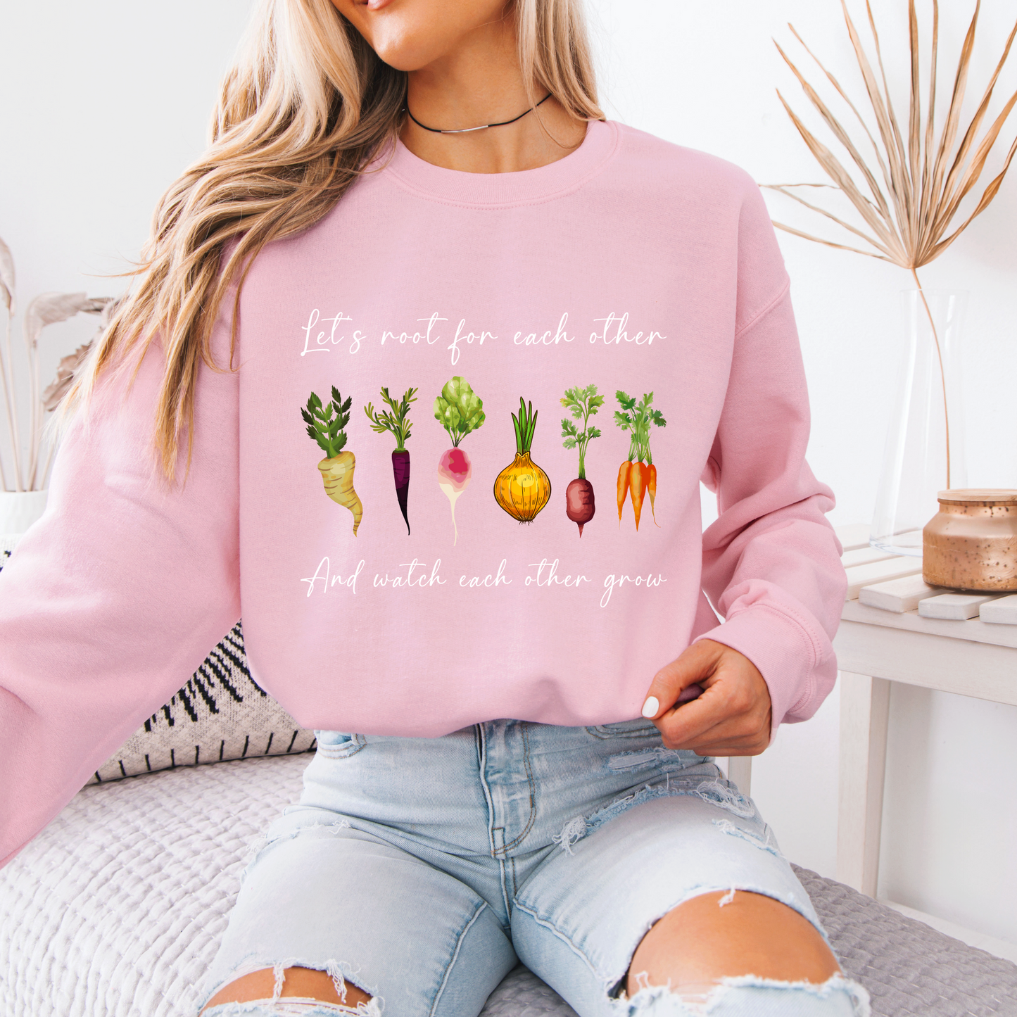 🥕🌿 Let's Root Sweatshirt 🌱💛