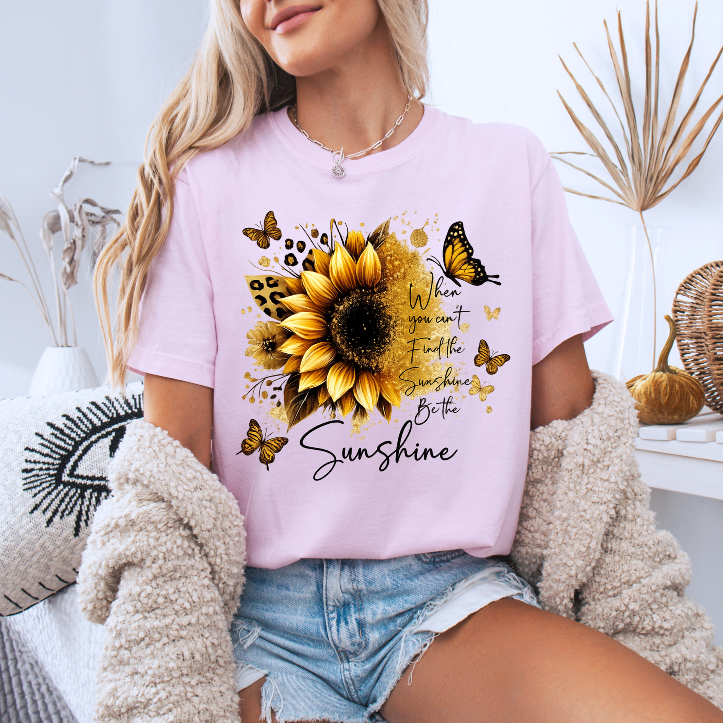 🌻🦋 Sunflower & Butterflies 🦋🌻✨ 100% Organic Cotton T-Shirt