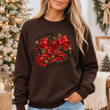 A Tartan Christmas Wish 🎀✨  Cosy Christmas Sweatshirt
