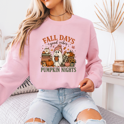 Fall Days & Pumpkin Nights Ghost Sweatshirt 👻🎃🍂