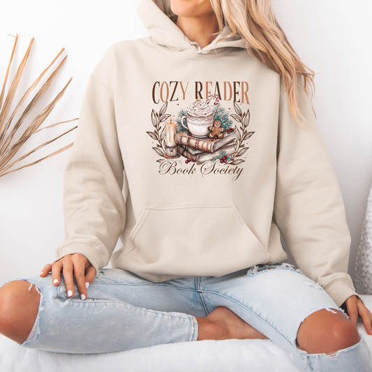 ☕ Cozy Reader Society 📖  Luxuriously Thick Hoodie