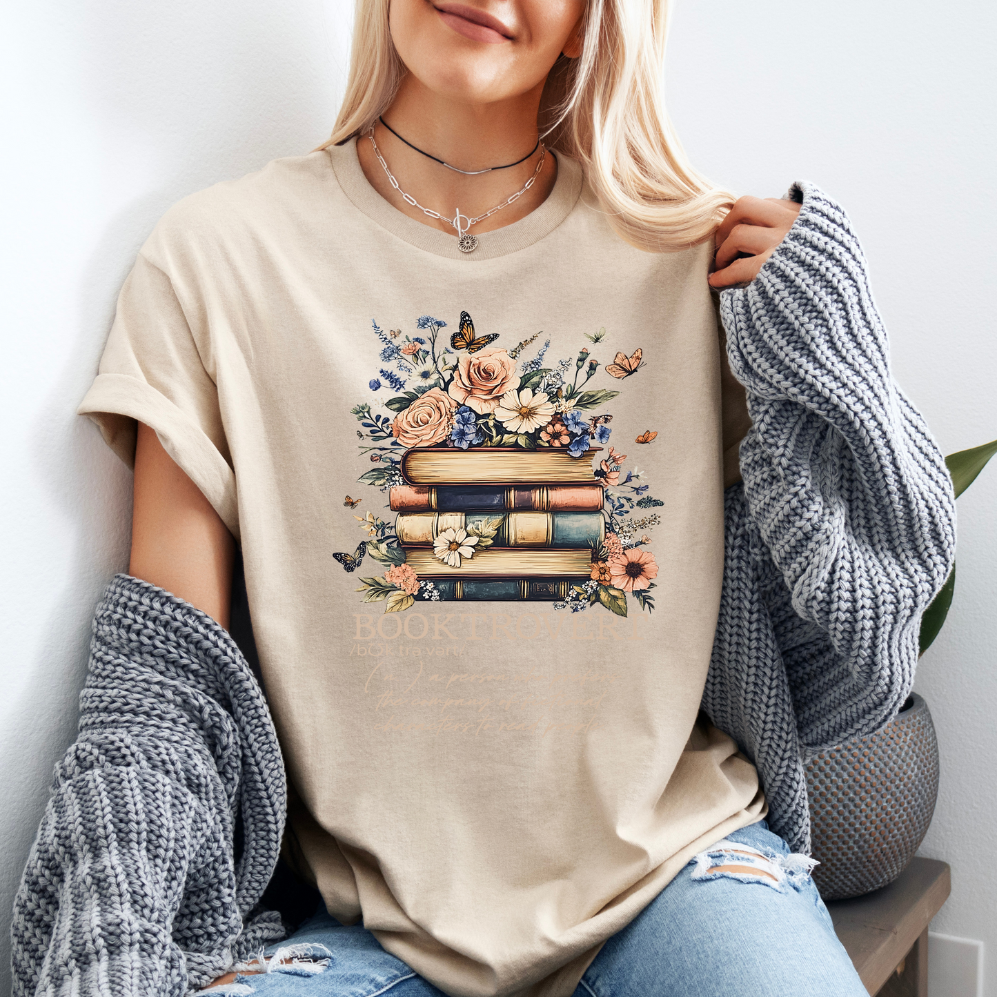 The Booktrovert Life  T-shirt 100% Organic Cotton