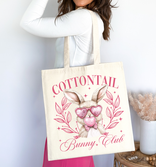 Cottontail Bunny Club Tote Bag 🐰💗🌸✨