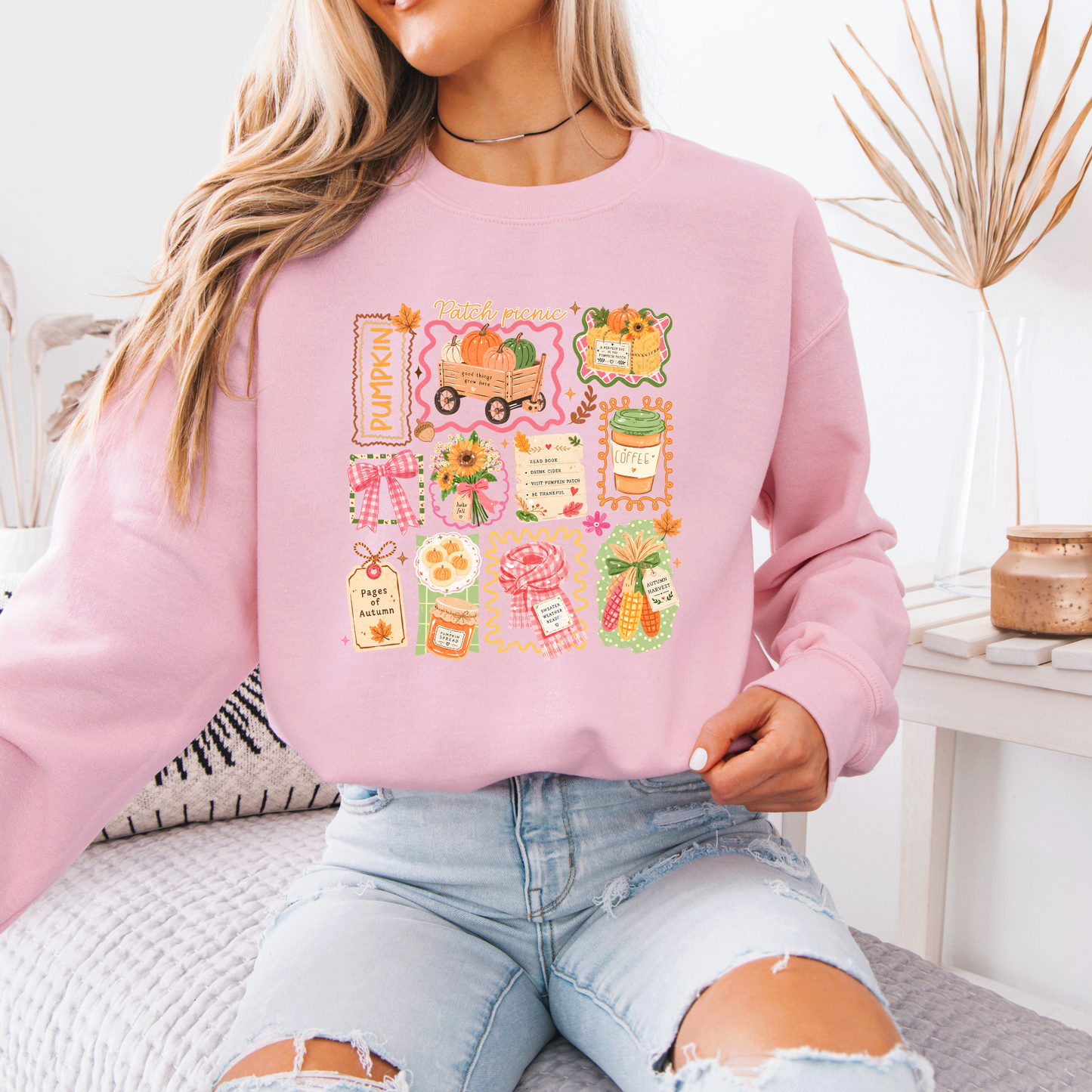 Pumpkin Patch Picnic Autumn Sweatshirt 🎃🍂