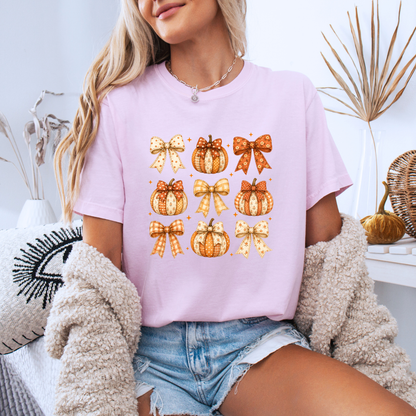 🎀🎃 Pumpkin Bows Autumn T-Shirt 🍂✨
