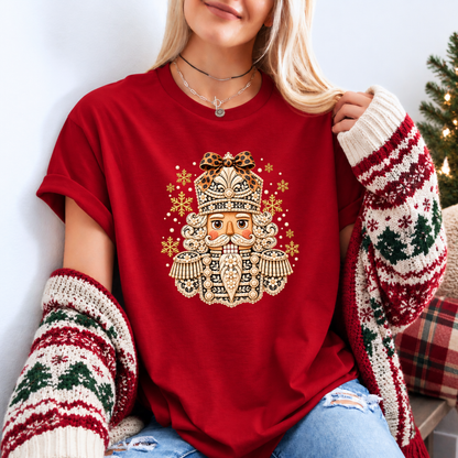 ✨ Golden Bloom Nutcracker❄️ Organic Cotton Christmas T-Shirt