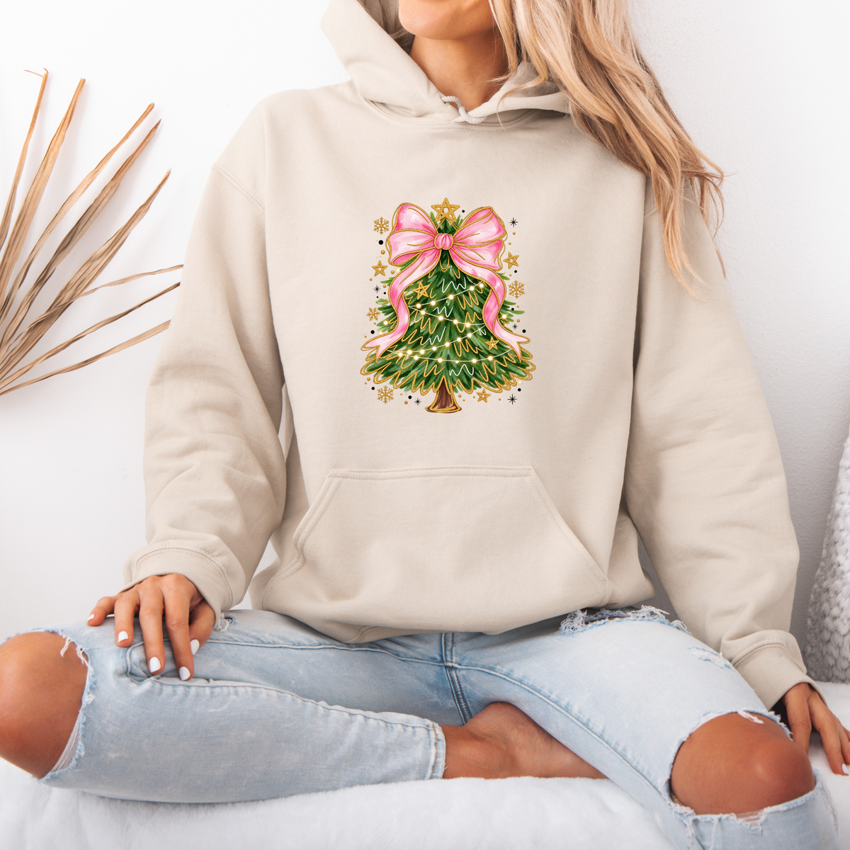 Pretty in Pink Christmas Magic 🎀🎄  Premium Christmas Hoodie