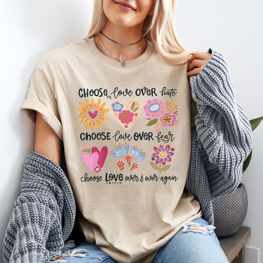 Choose Love T-shirt 100% Organic Cotton