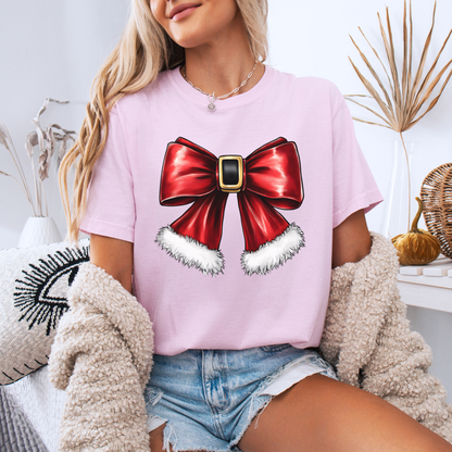 🎀🎄 Santa’s Bow 🧣 100% Organic Cotton T-Shirt