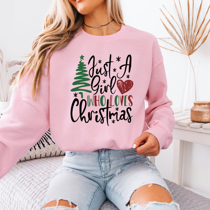 🎄 Just a Girl who loves Christmas 💖 Organic Cotton Sweatshirt
