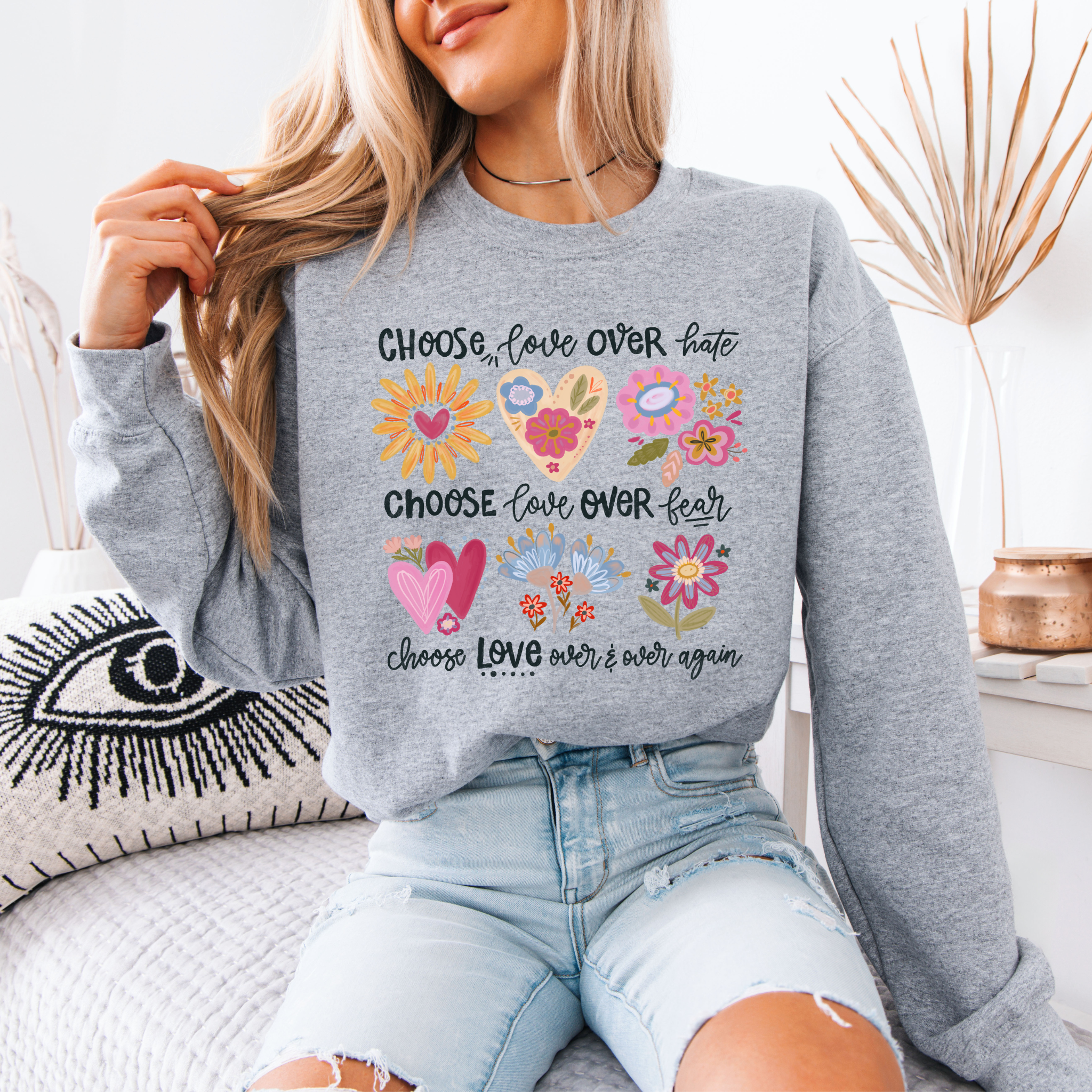 Choose Love Cotton Sweatshirt