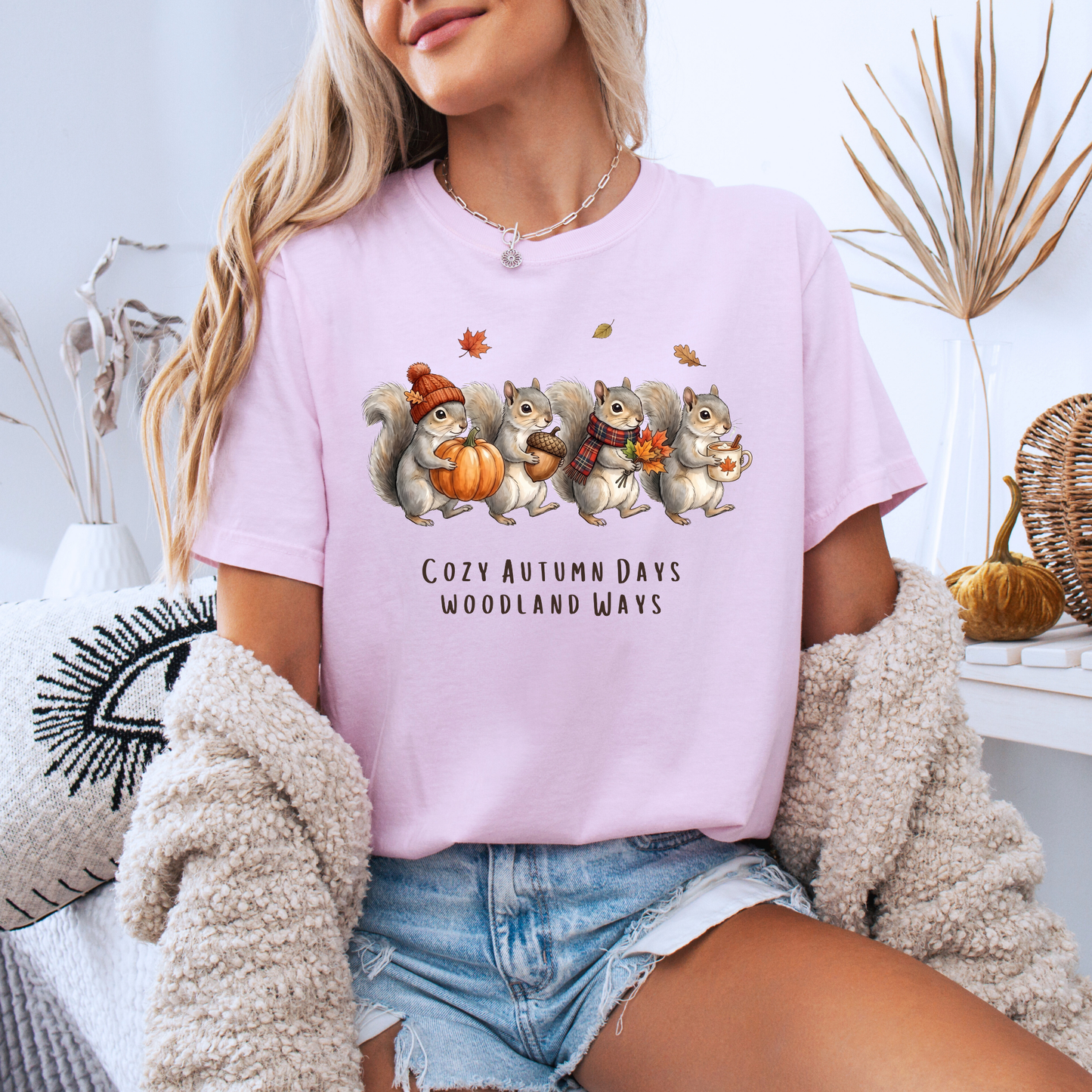 🐿️ Cozy Autumn Days Woodland Ways T-Shirt 🍂🎃