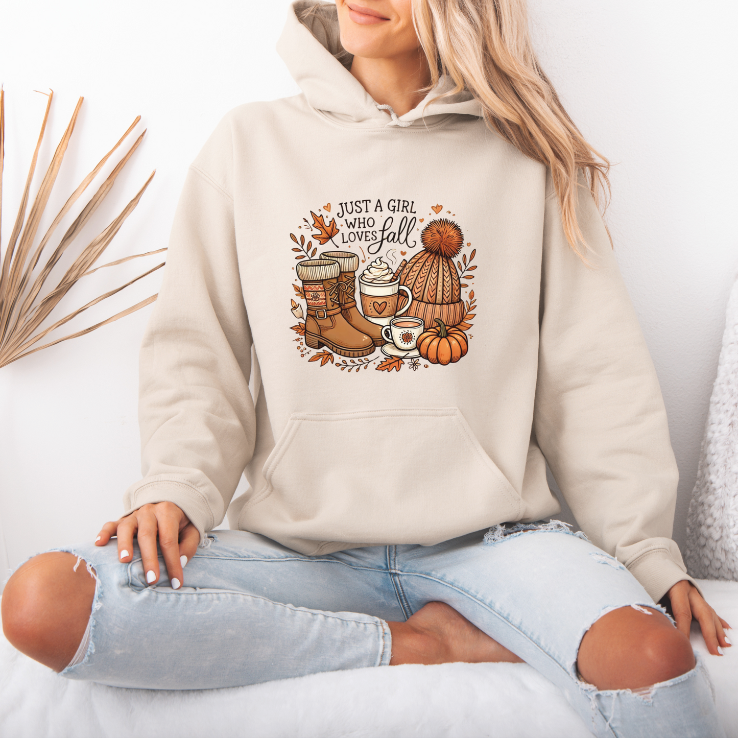 Just a Girl Who loves Fall Luxuriously Thick Hoodie