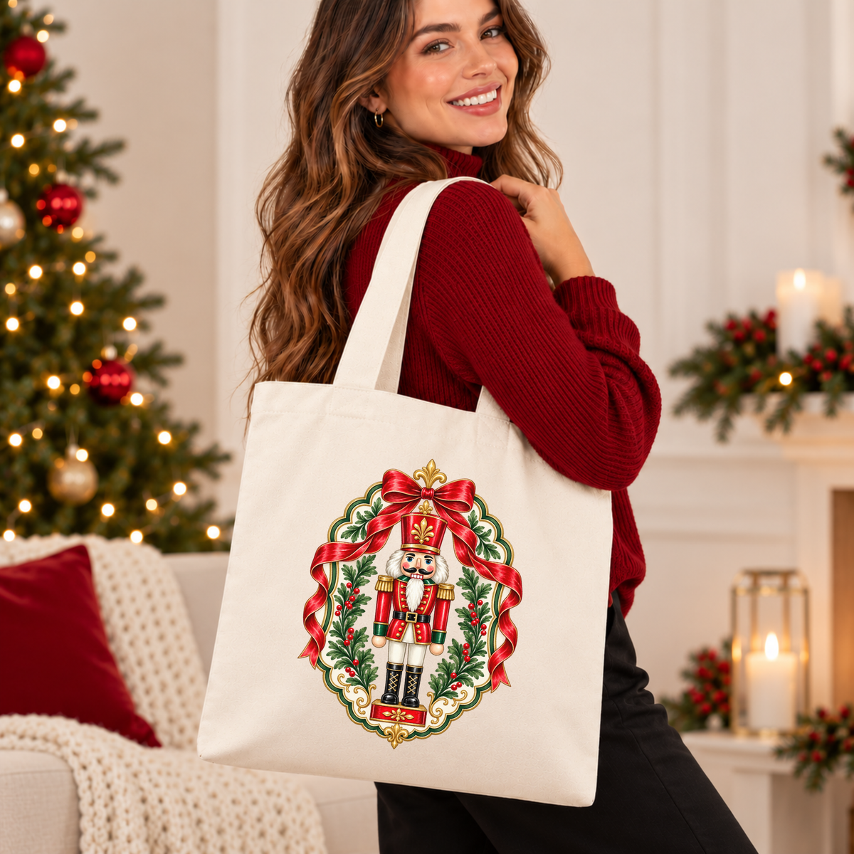 ❤️ The Royal Christmas Nutcracker  Christmas Tote Bag